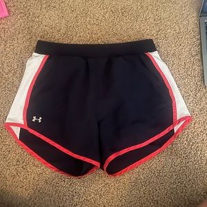 Navy, red, and white Under Amour Womens Athletic Shorts